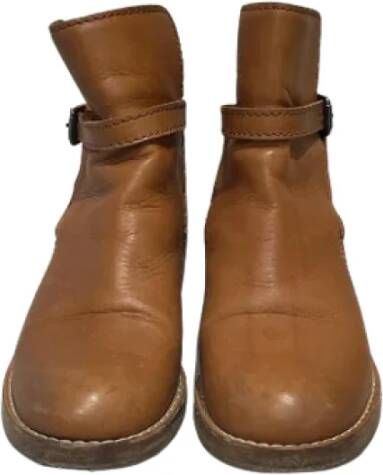 Acne Studios Pre-owned Leather boots Bruin Dames