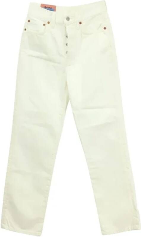 Acne Studios Pre-owned Pre-owned Cotton jeans Wit Dames