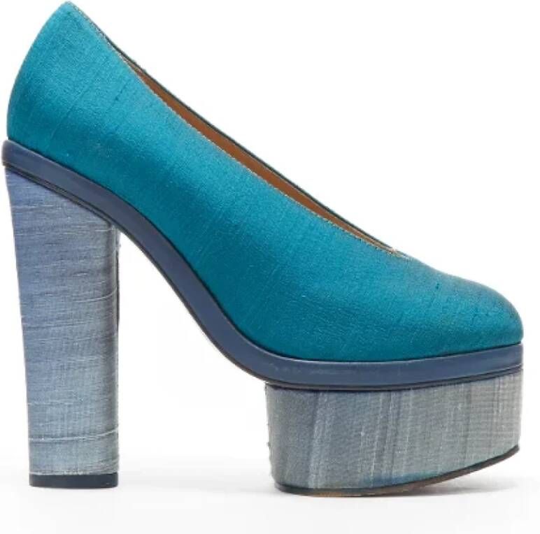 Acne Studios Pre-owned Silk heels Blauw Dames