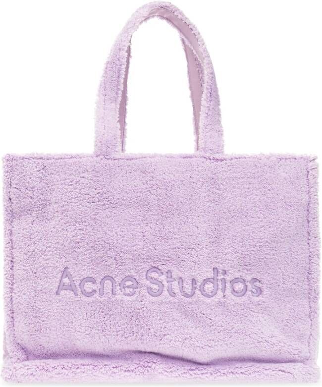 Acne Studios Shopper tas met logo Purple Dames