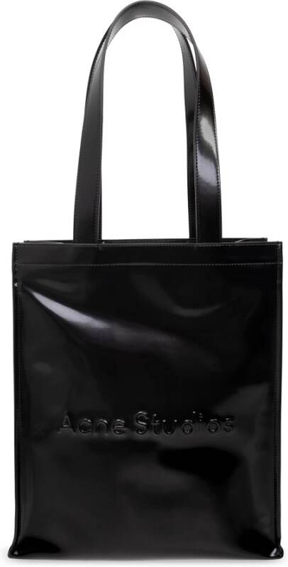 Acne Studios Stijlvolle Noir Logo Shopper Tote Bag Black Dames