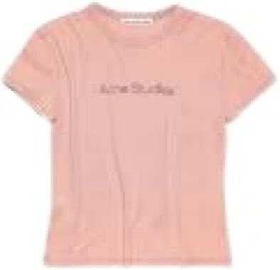 Acne Studios Stijlvol T-shirt voor mannen Roze Dames