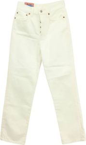 Acne Studios Straight Leg Jeans in Cotton Wit Dames