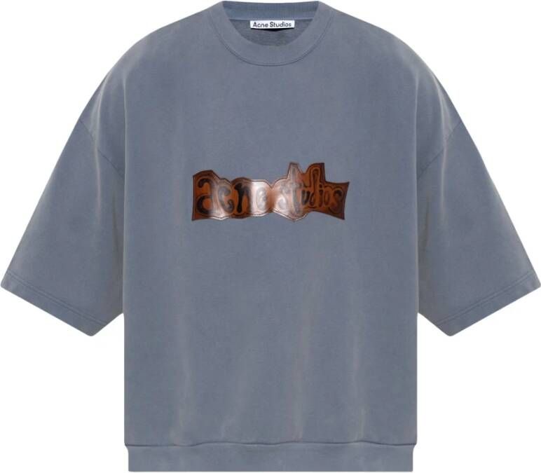 Acne Studios Sweatshirt met korte mouwen Grijs Heren