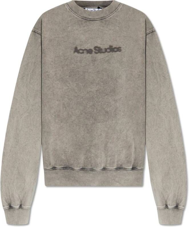 Acne Studios Sweatshirt met logo Grijs Dames