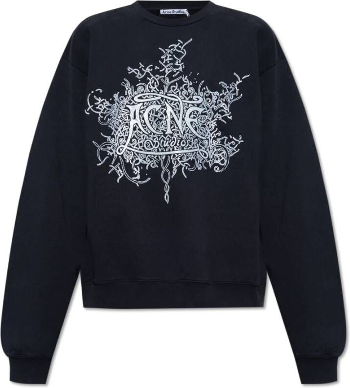 Acne Studios Sweatshirt met logo Zwart Heren