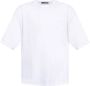 Acne Studios Wit Logo Katoenen T-shirt Polos White Heren - Thumbnail 1