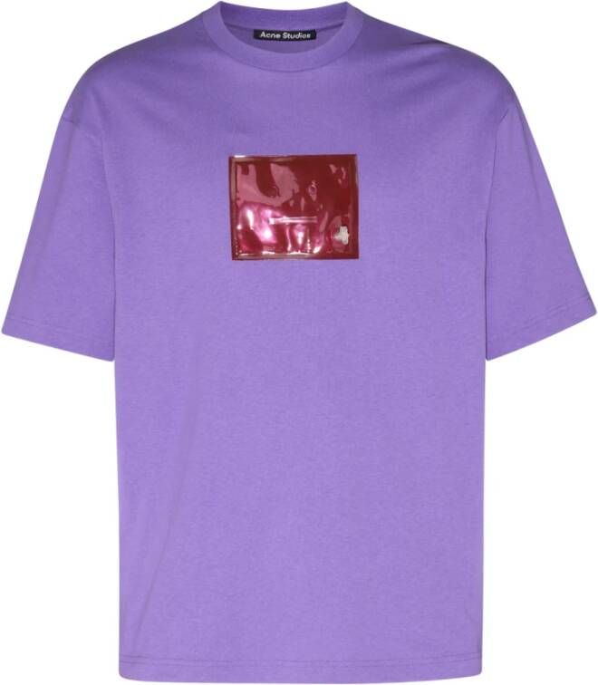 Acne Studios Inflate Logo T-Shirt Purple Dames
