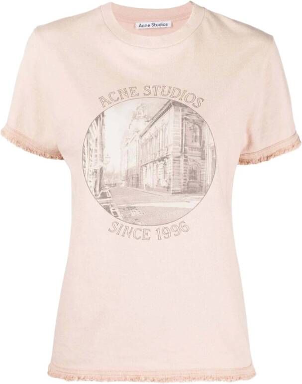 Acne Studios T-shirt Roze Dames