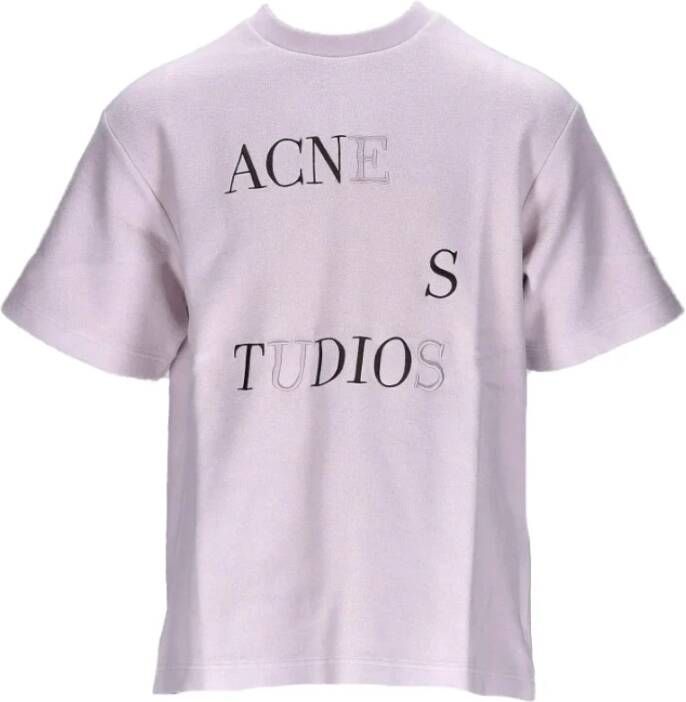 Acne Studios T-Shirts Paars Heren