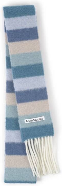 Acne Studios Winter Scarves Blauw Dames