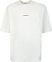 Acne Studios Wit Biologisch Katoenen T-Shirt met Logo Print White Heren - Thumbnail 1