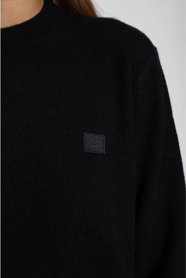 Acne Studios Wollen trui met logo Zwart Dames
