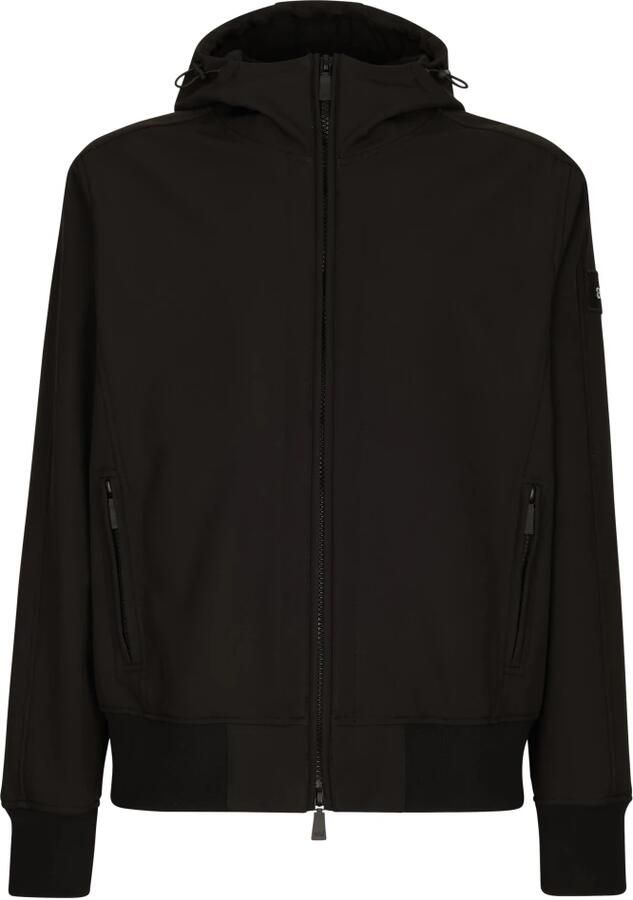 Add Zwarte hoodie met ritssluiting zakken Black Heren - Foto 3