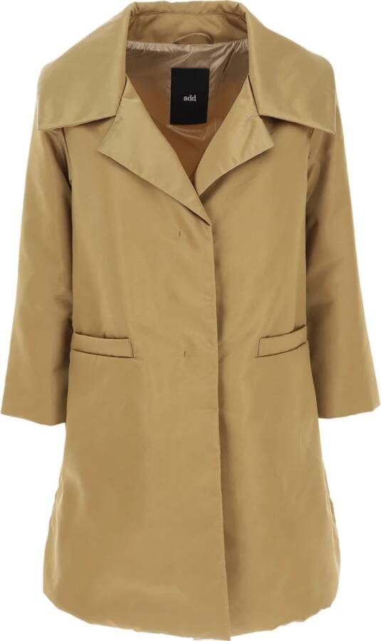 Add Bruine Single-Breasted Coats Brown Dames