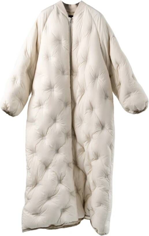 Add Ultieme Luxe Lange Oversize Bomber Donsjas Beige Dames