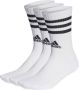 Adidas Perfor ce sportsokken set van 3 wit zwart Katoen 46-48 - Thumbnail 1