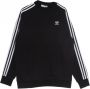 Adidas 3 Stripes Crewneck Sweatshirt voor Heren Zwart Heren - Thumbnail 1