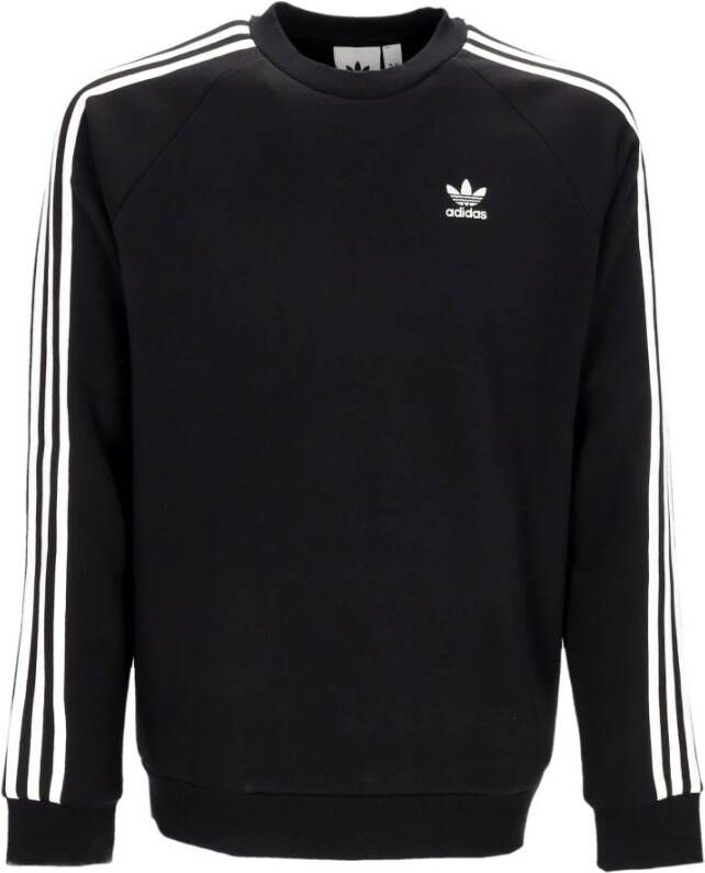 Adidas 3-Stripes Crewneck Sweatshirt voor Heren Zwart Heren