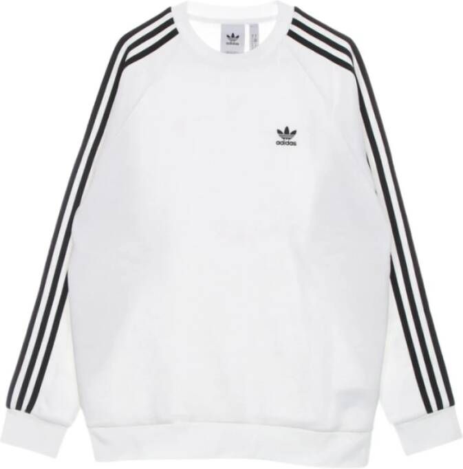 Adidas 3-Stripes Crewneck Sweatshirt Wit Heren