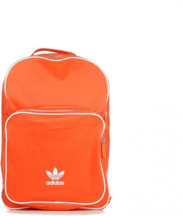 Adidas Actieve Oranje Witte Rugzak Streetwear Collectie Oranje Heren