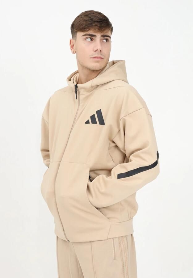 Adidas Beige Zip Sweater Z.n.e. Heren Beige Heren - Foto 2