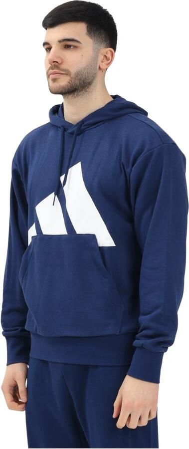 Adidas Blauwe hoodie Essentials Big Logo White Heren - Foto 10