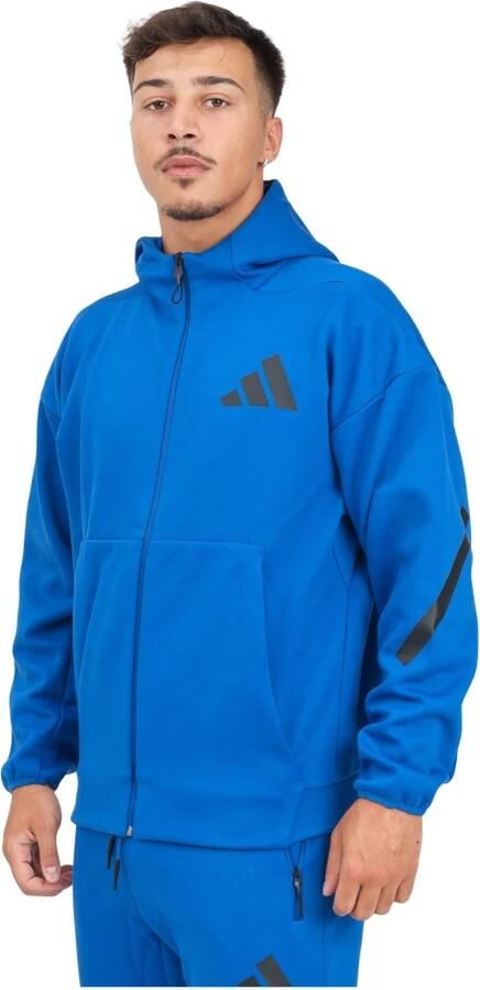 Adidas Blauwe Z.n.e. sweatshirt met rits Blue Heren - Foto 3