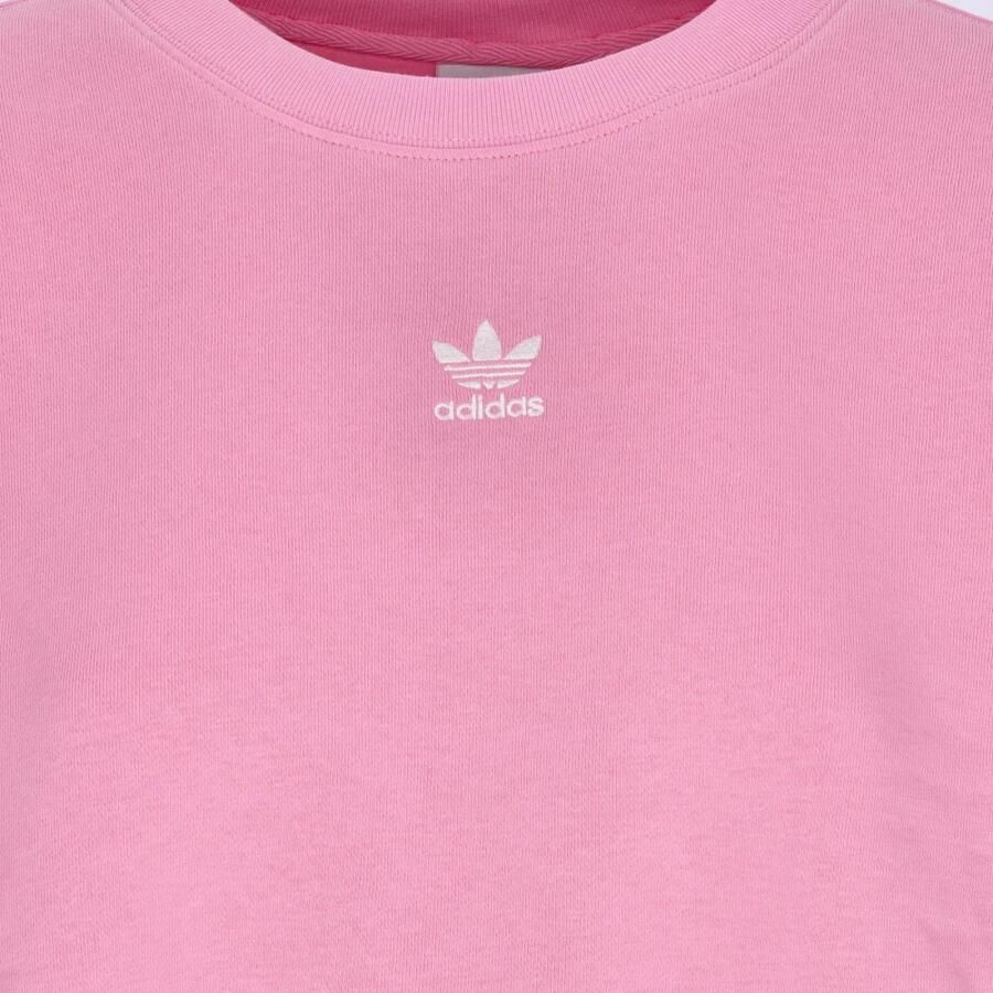 Adidas Bliss Pink Cropped Crewneck Sweatshirt Pink Dames