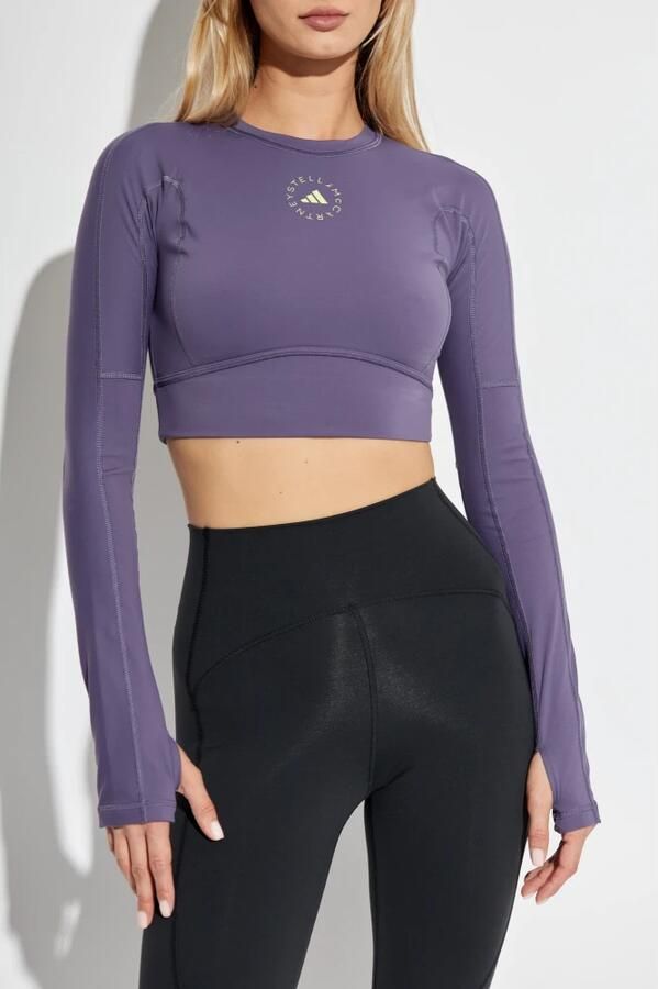 Adidas by Stella McCartney TrueStrength Yoga Croptop met Lange Mouwen - Foto 4