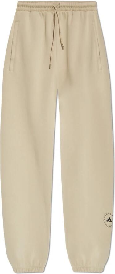 Adidas by stella mccartney Sweatpants met bedrukt logo Beige Dames