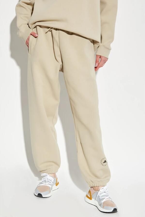 Adidas by stella mccartney Sweatpants met bedrukt logo Beige Dames - Foto 4