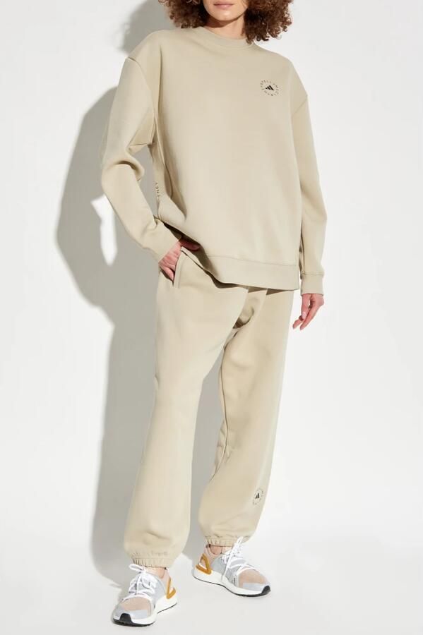 Adidas by stella mccartney Sweatpants met bedrukt logo Beige Dames - Foto 3