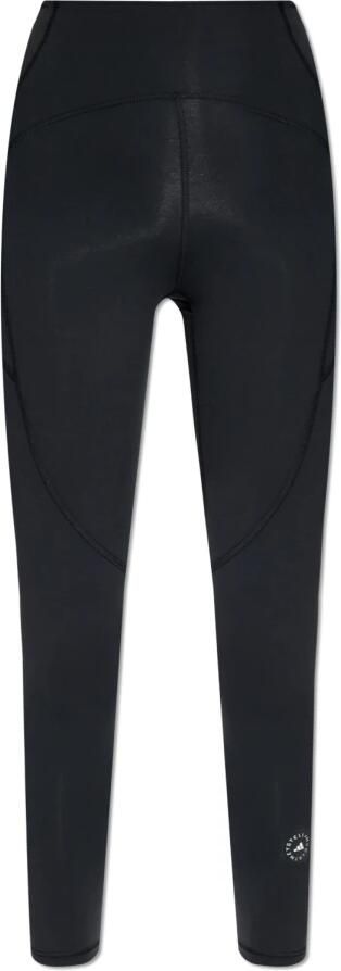 Adidas by stella mccartney Zwarte broek met elastische tailleband Black Dames