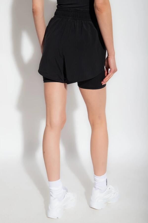 Adidas by stella mccartney Gelaagde hardloopshorts met geperforeerde details Black Dames - Foto 5