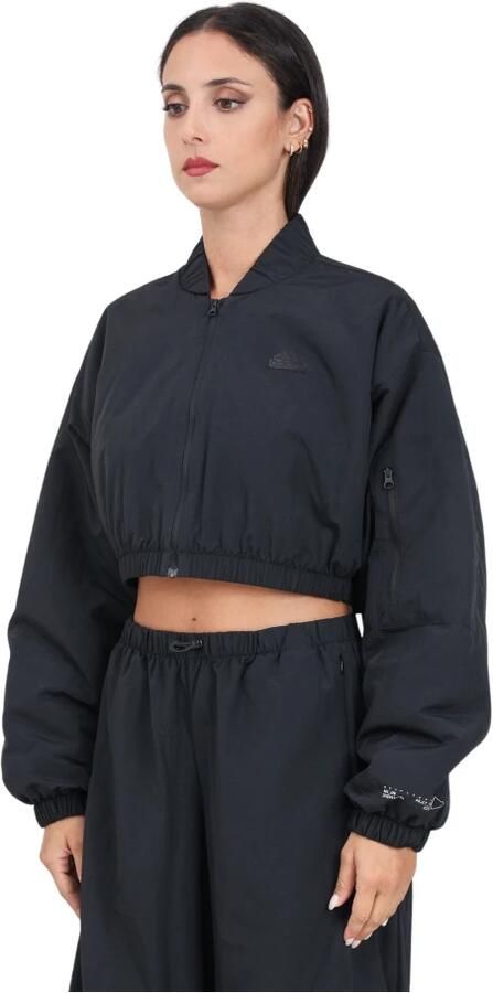 Adidas City Escape Padded Bomber Jacket Zwart Black Dames