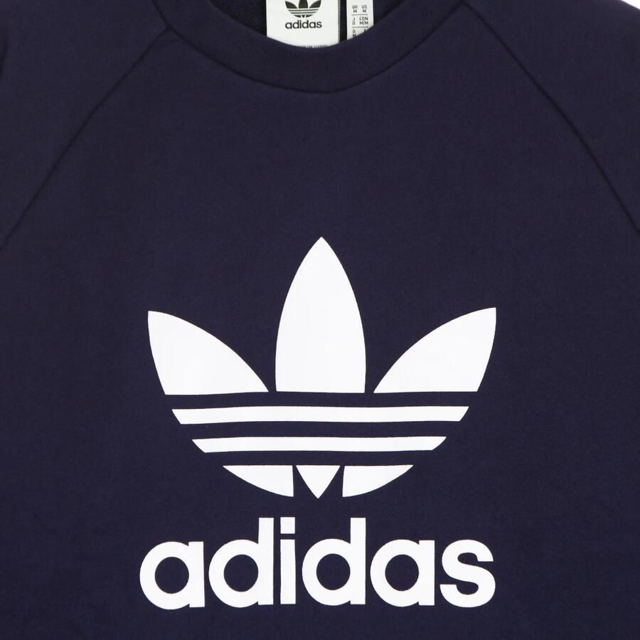 Adidas Crewneck Sweatshirt Trefoil Night Sky White Blue Heren