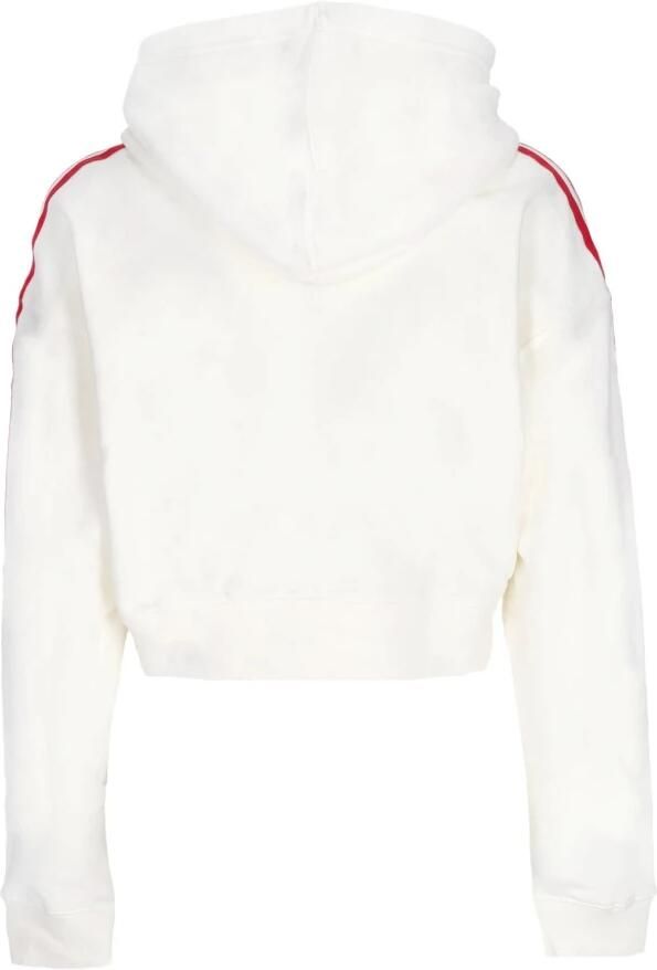 Adidas Cropped Hoodie met Elastisch Koord White Dames - Foto 4