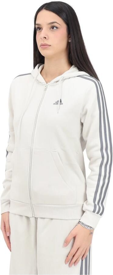 Adidas Essentials 3-Stripes beige Hoodie White Dames - Foto 2
