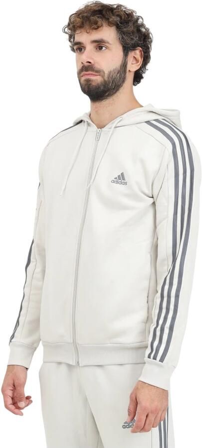 Adidas Sportswear Capuchonsweatvest ESSENTIALS 3-STRIPES CAPUCHONJACK comfortabel materiaal van katoenmix (1-delig) - Foto 3