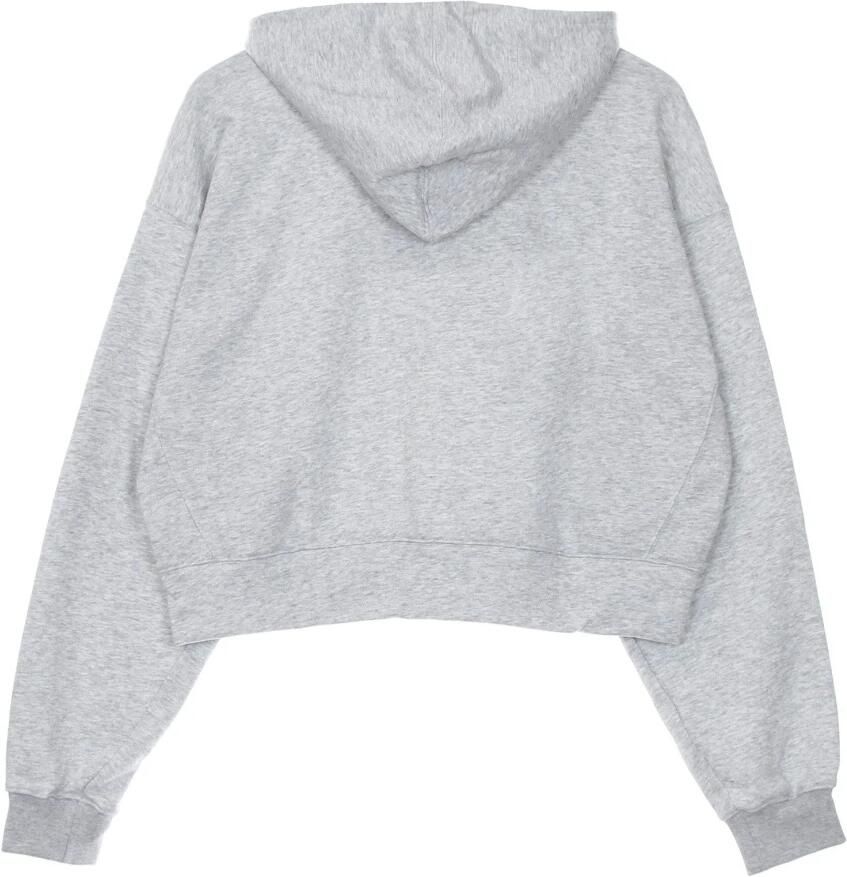 Adidas Grijze Cropped Hoodie met Trekkoordcapuchon Gray Dames - Foto 3