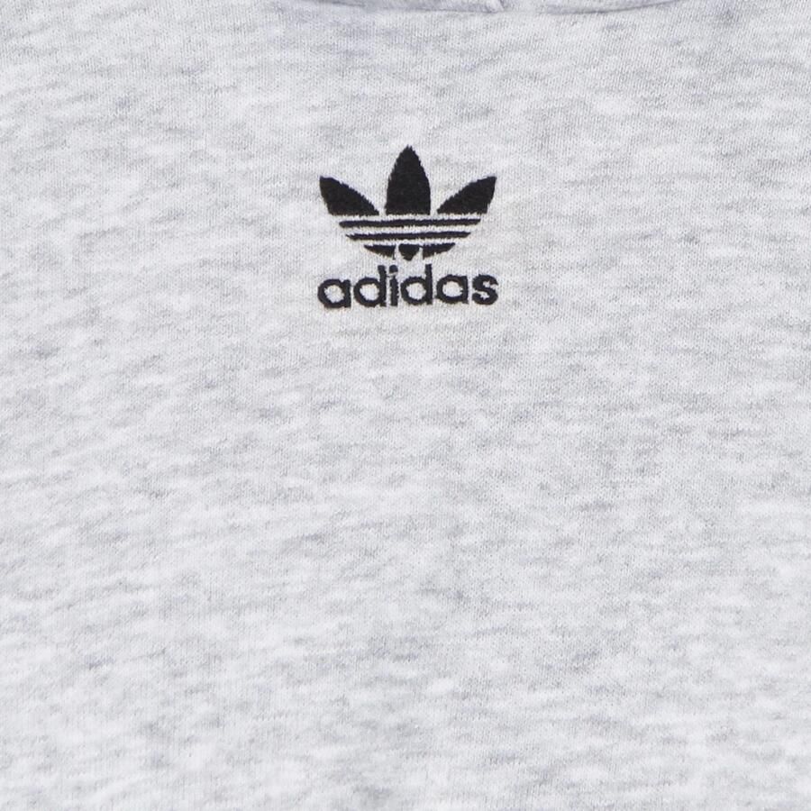 Adidas Grijze Cropped Hoodie met Trekkoordcapuchon Gray Dames - Foto 2