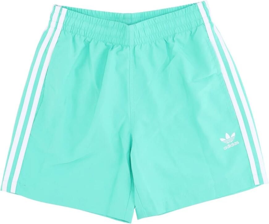 Adidas Groene 3-Stripes Zwembroek met Zakken Green Heren
