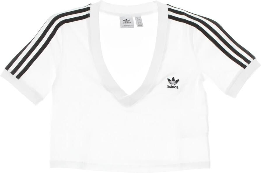 Adidas Originals Stijlvolle Witte Cropped Tee Hc2036 White Dames - Foto 3