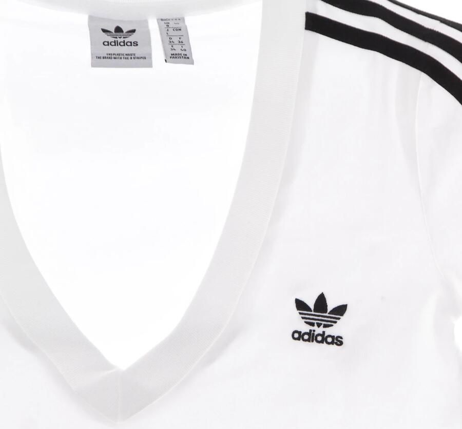 Adidas Originals Stijlvolle Witte Cropped Tee Hc2036 White Dames