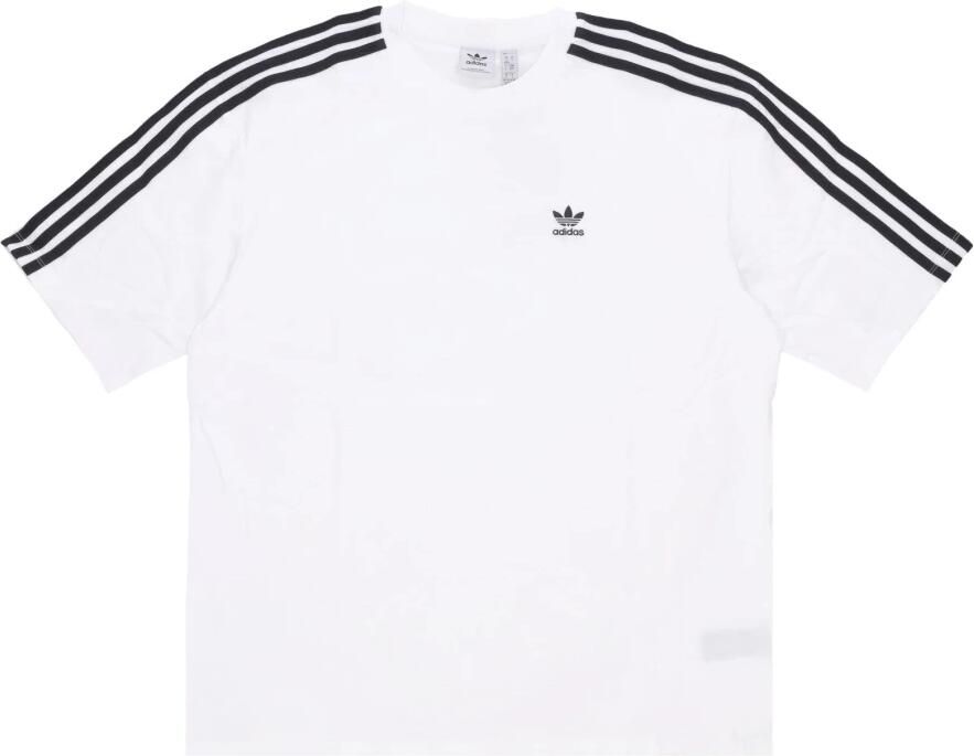 Adidas Originals Witte Sport T-shirt met Logo Borduursel en Strepen White Dames