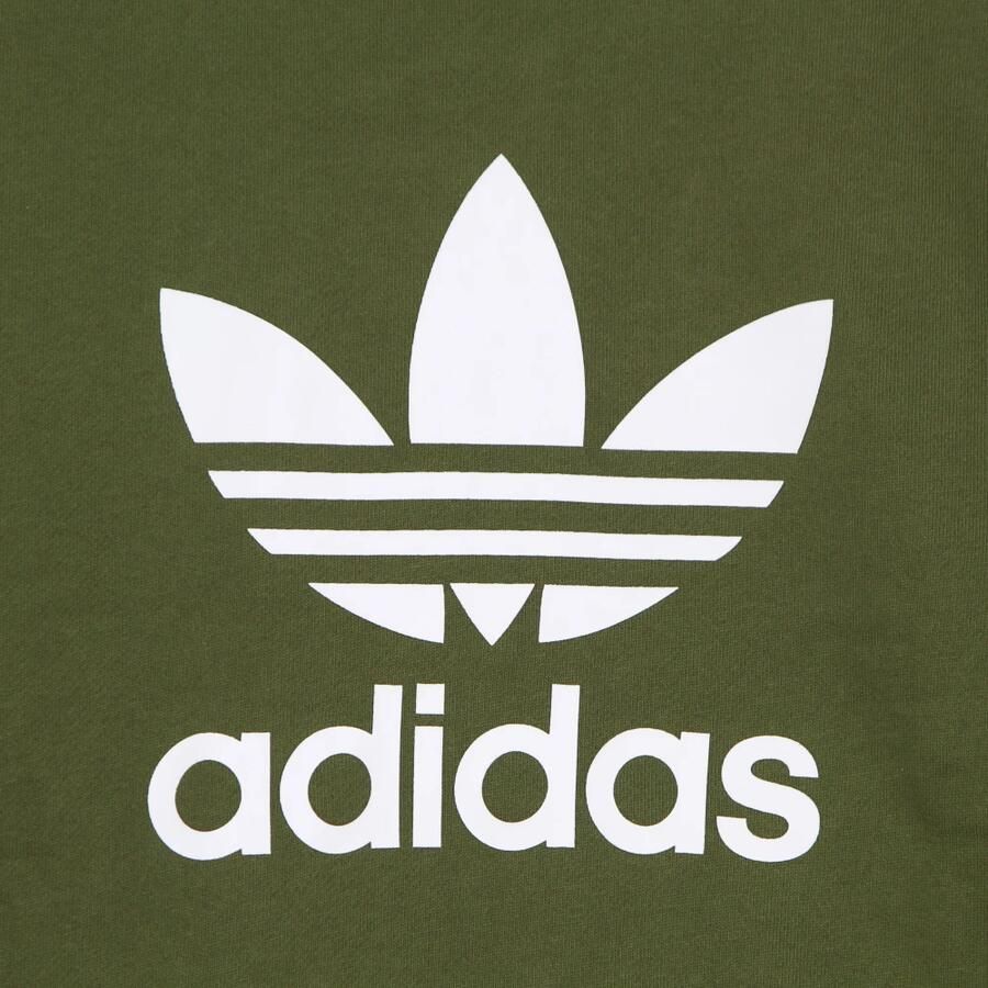 Adidas Klassieke Trefoil Crewneck Sweatshirt Olijf Wit Green Heren