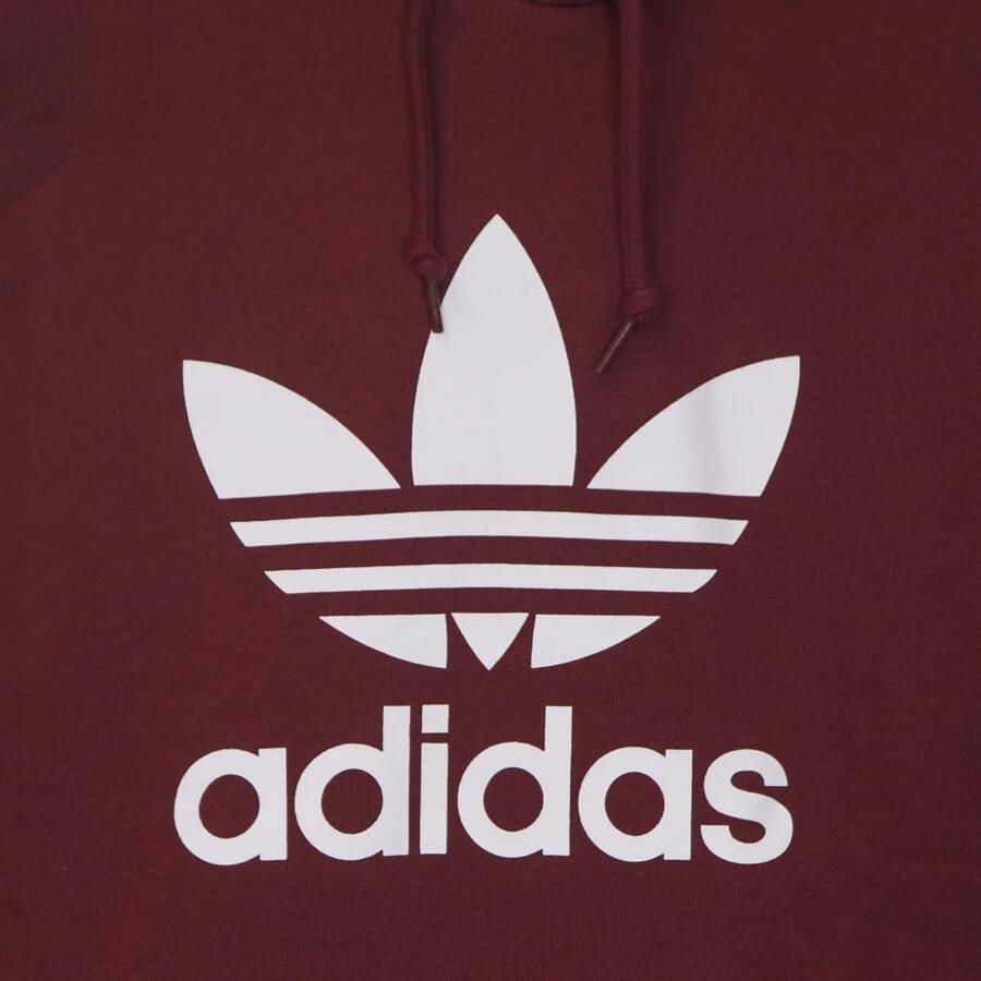 Adidas Klassieke Trefoil Hoodie Victory Crimson Wit Brown Heren