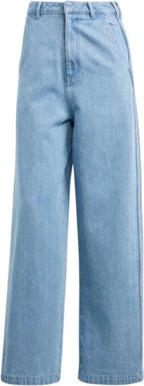 Adidas Kleurrijke high-waisted jeans met iconische strepen Blue Dames - Foto 5