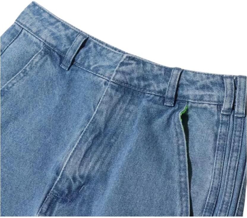 Adidas Kleurrijke high-waisted jeans met iconische strepen Blue Dames - Foto 2